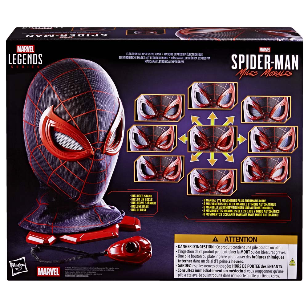 Marvel - Spider-Man - Marvel Legends Series Spider-Man: Miles Morales Electronic Expressive Mask - Packshot 4