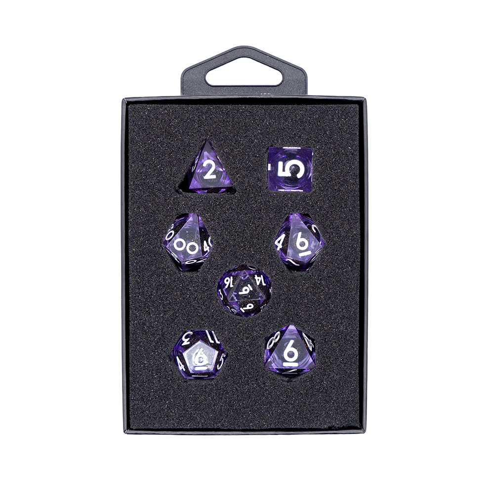 Tabletop - RPG 7-Set Dice - Glitter Purple - Packshot 2