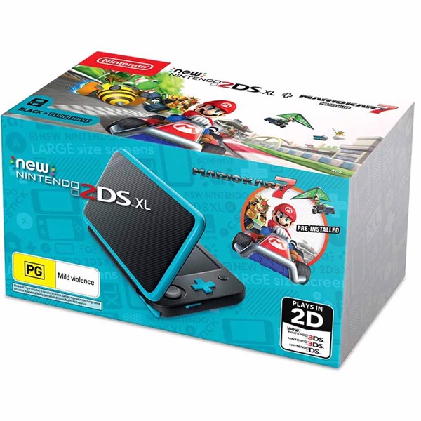 Nintendo 2DS XL Blue \u0026 Black Console + 