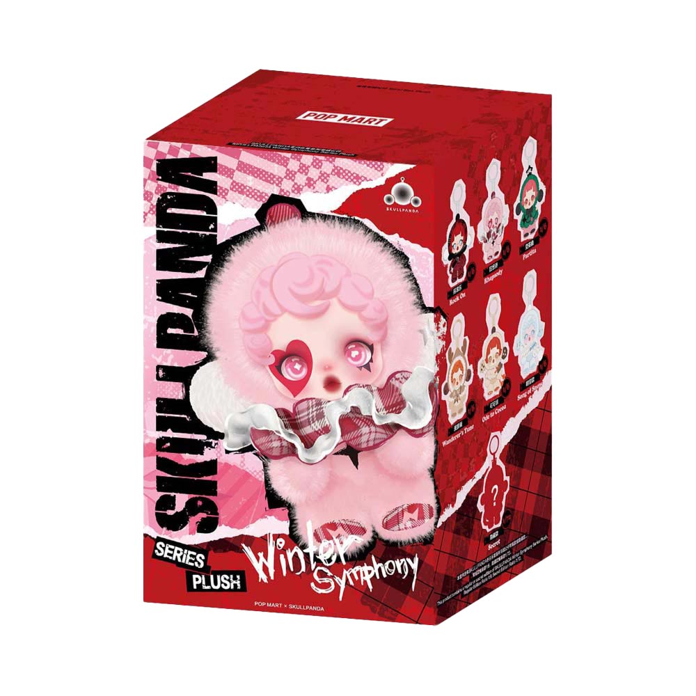 SKULLPANDA Winter Symphony 　POP MART Brinquedo colecionável POP MART SKULLPANDA Winter Symphony Plush