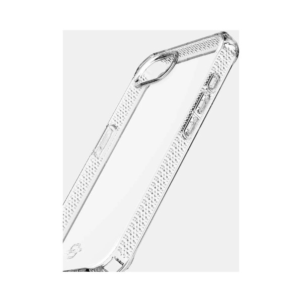 ITSKINS Spectrum Clear iPhone 16e Case Black 3M Drop Safe Anti Shock Recycled Air Pocket Corners - Packshot 1