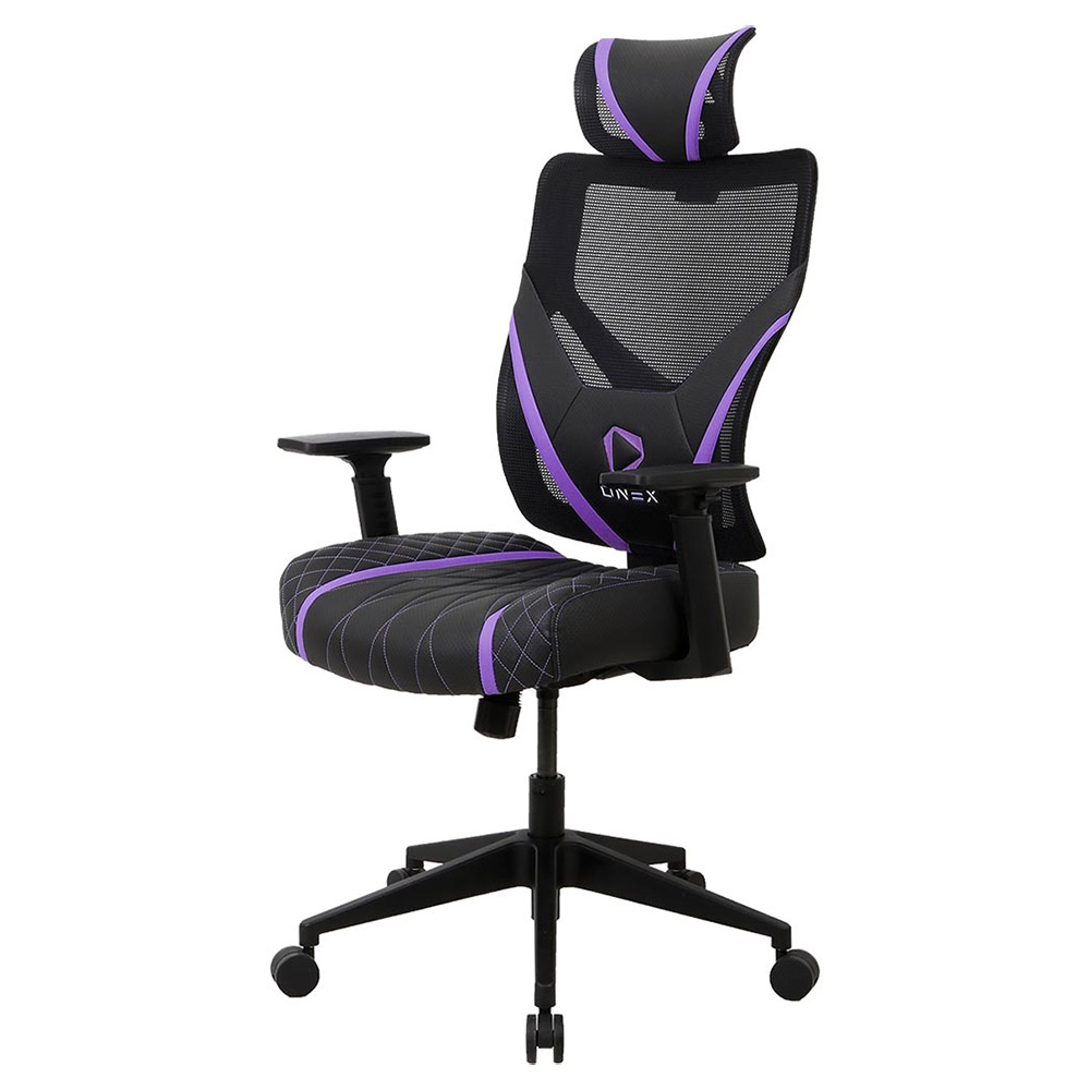 OneX GE300 Breathable Ergonomic Gaming Chair - Black/Violet - Packshot 6