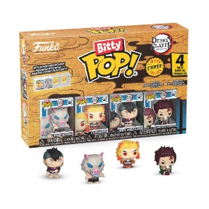 Demon Slayer - Inosuke Hashibira, Kyojuro Rengoku, Genya Shinazugawa & Mystery Bitty Pop! Vinyl Figure 4-Pack