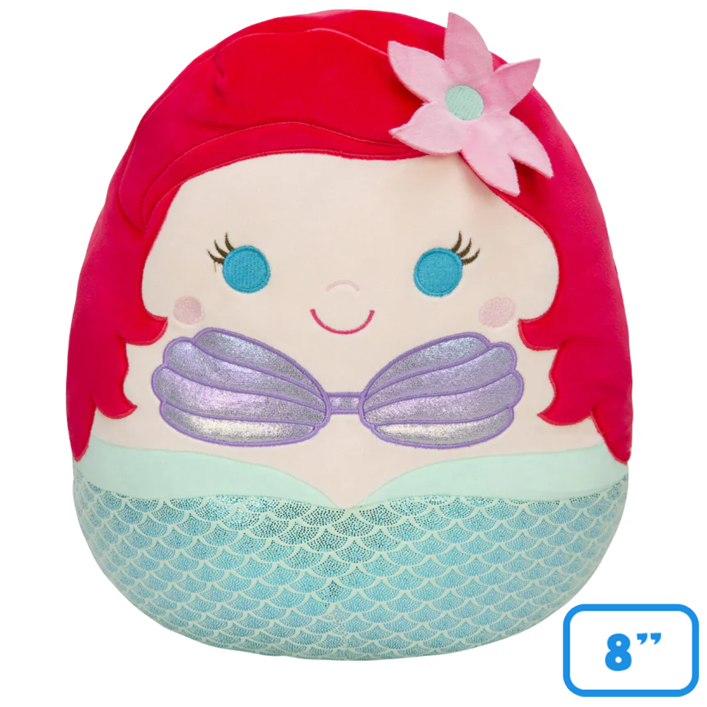 Disney The Little Mermaid Ariel Squishmallow 8" Plush Toys and