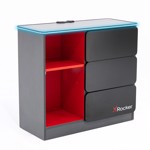 X Rocker Carbon-Tek Chest of 3 Drawers with LED Lights - Black - Packshot 3