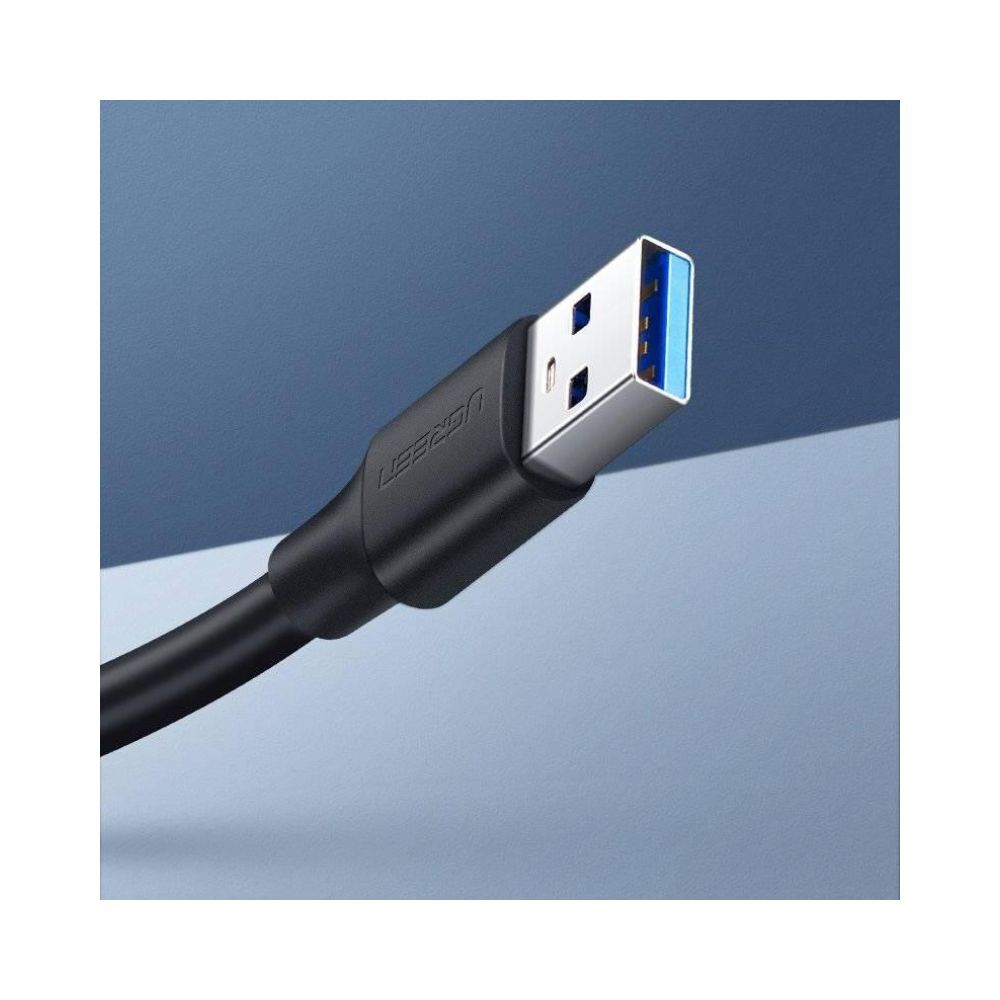 UGreen USB 3.0 A Male to Female Extension Cable 1.5m Black - Packshot 3