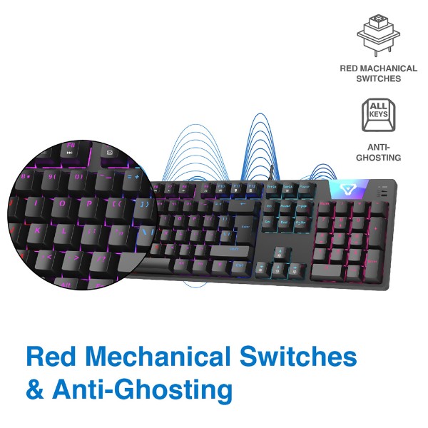 Laser - Full Size RGB Mechanical Gaming Keyboard - Packshot 2