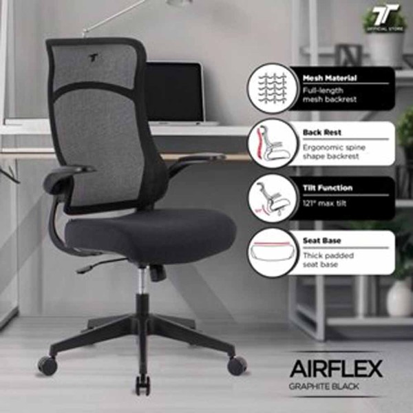 TT AIRFLEX Ergochair - Graphite Black - Packshot 5