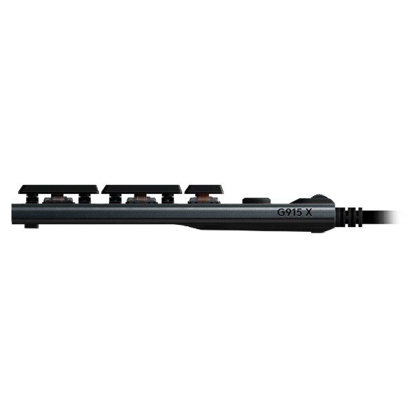 Logitech G915 X Low-Profile Wired Gaming Keyboard - Black - Packshot 3