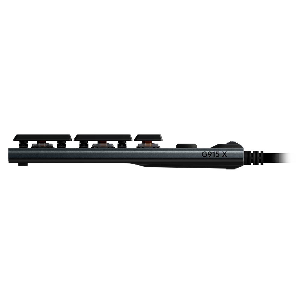 Logitech G915 X Low-Profile Wired Gaming Keyboard - Black - Packshot 3