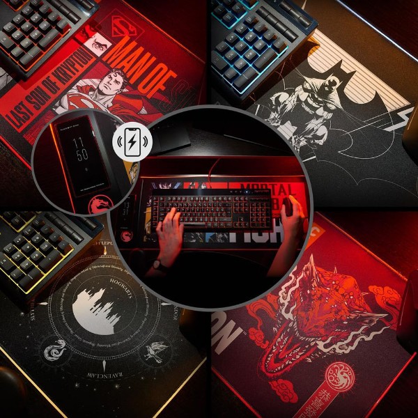 Harry Potter - Numskull Hogwarts XL RGB Gaming Mat with 15W Wireless Charger - Packshot 3
