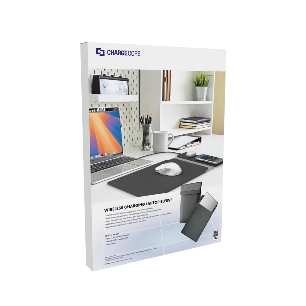 Laser Wireless Charging Laptop Sleeve Up to 16 Inch - Black - Packshot 6