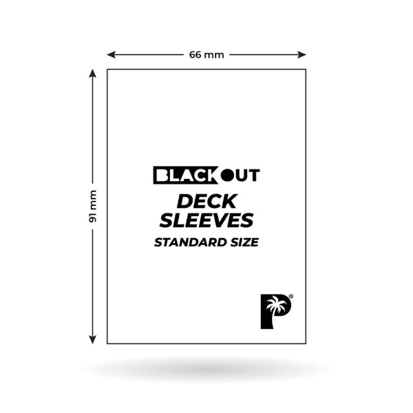 Palms Off Gaming - Blackout Deck Sleeves 100pk - Standard Size - Turquoise - Packshot 3