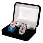 The Simpsons - Pig Bride & Groom Cufflinks Replica - Packshot 1