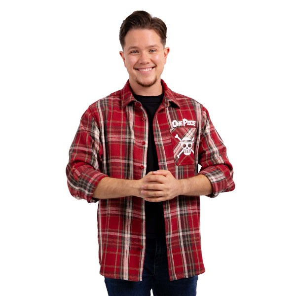 One Piece - Straw Hat Jolly Roger Flannel Long-Sleeve Shirt - Packshot 3