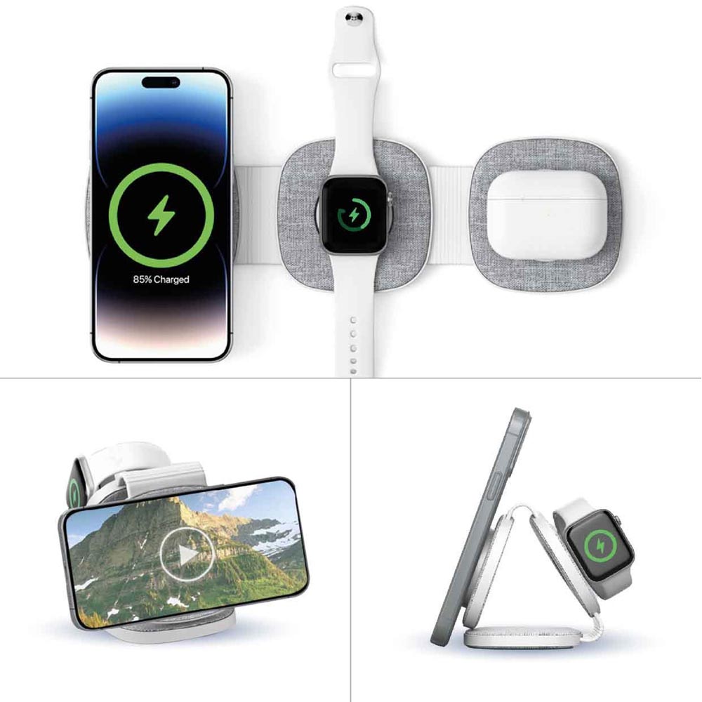 Laser 3-in-1 Travel Wireless Charging Pad for Apple - Packshot 4