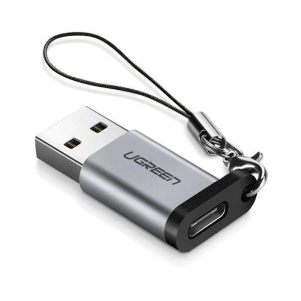 UGreen USB 3.0 to USB-C Adapter M F 5Gbps Data Transfer 3A Charging Gray - Packshot 1
