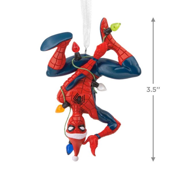 Marvel - Spider-Man - Spider-Man Hanging From Lights Hallmark Keepsake Ornament - Packshot 5