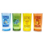 Pokemon - Kanto Starters & Pikachu Glass 4-Pack