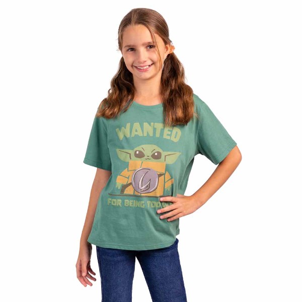 Star Wars - The Mandalorian Grogu Wanted Kids T-Shirt - Clothing