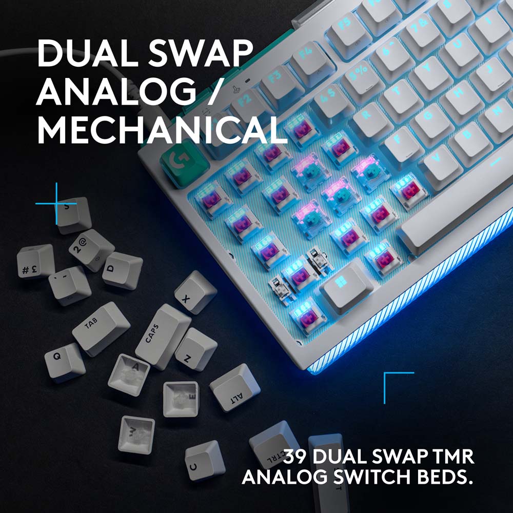 Logitech G G512 X 98 Mechanical Gaming Keyboard - White - Packshot 2