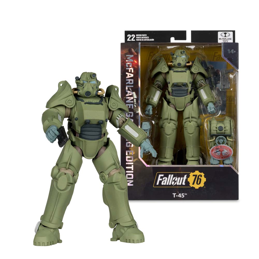 Fallout - Fallout 76 T-45 Deluxe Red Platinum Edition Action Figure - Packshot 6