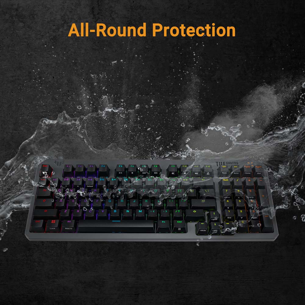 ASUS TUF - K3 II RGB Gaming Keyboard - Black - Packshot 6