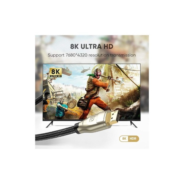 UGreen 8K DisplayPort 1.4 Male to Male Cable 3M Black - Packshot 1