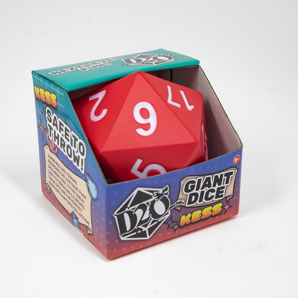 Jumbo D20 Foam Dice - Red - Packshot 3