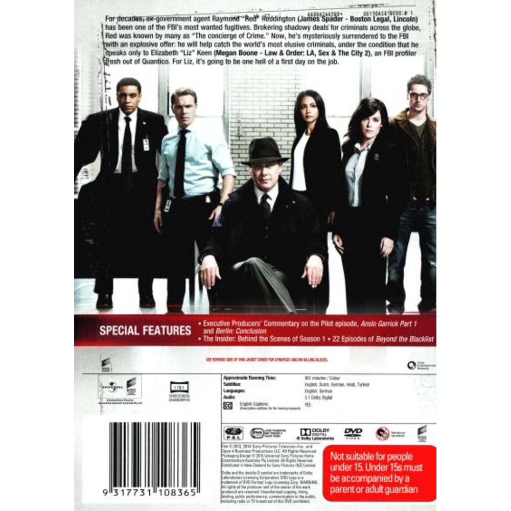 Elizabeth Keen Garrick The Blacklist Coffret The Blacklist Saisons à DVD, image size:1000x1000