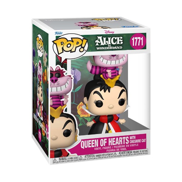 Disney - Alice in Wonderland - Queen of Hearts with Cheshire Cat Pop! Vinyl Figure - Packshot 2