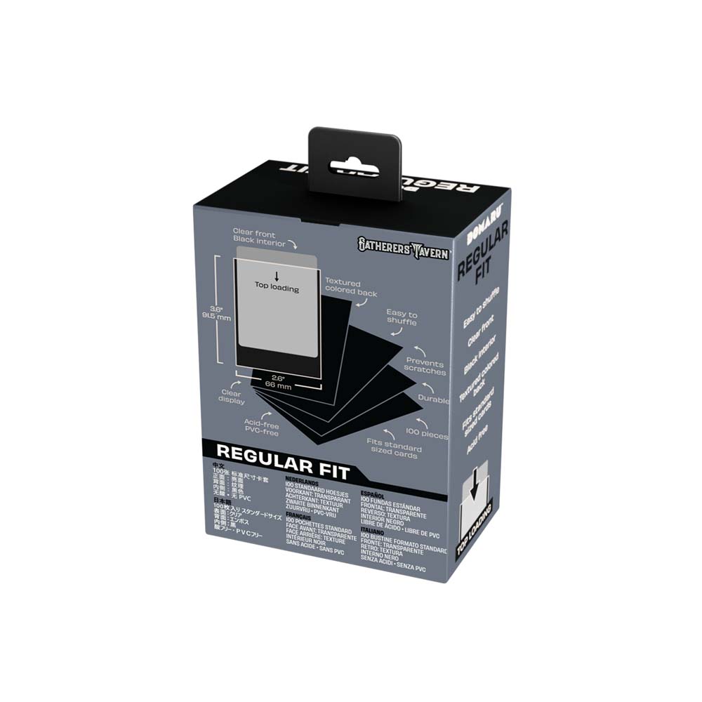 Gatherer's Tavern - Domaru Sleeves 100ct - Regular Fit - Gothic Black - Packshot 2