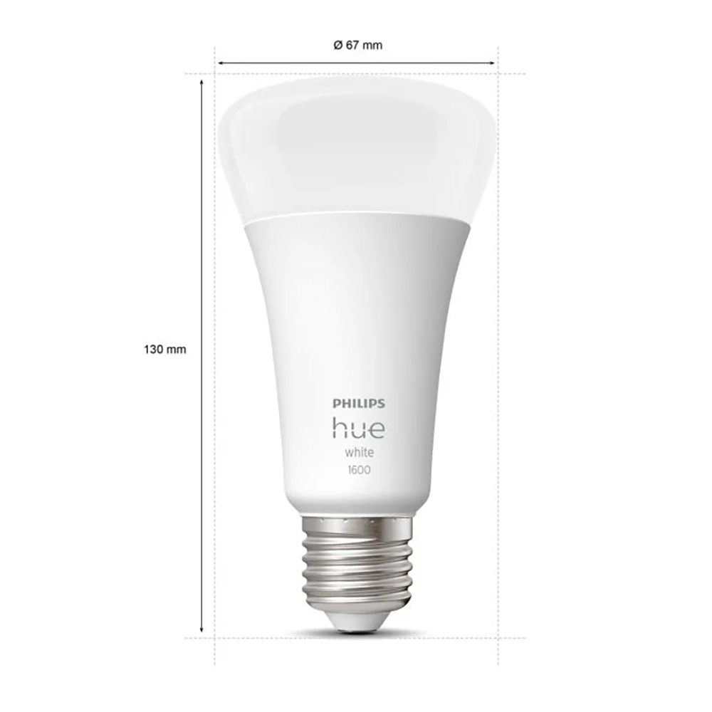 Philips - Hue White A67-E27 / ES 1600Lm Smart Bulb - Packshot 3