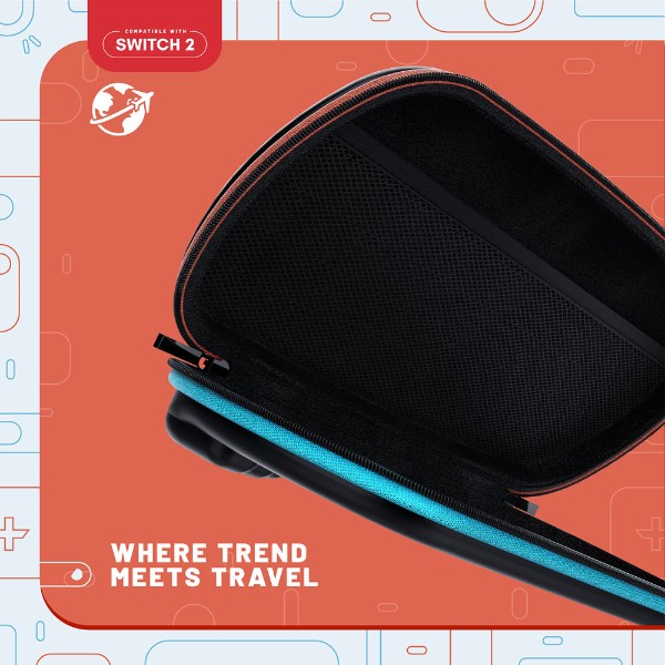 4Gamers - Travel Case for Nintendo Switch 2 - Red/Black - Packshot 5