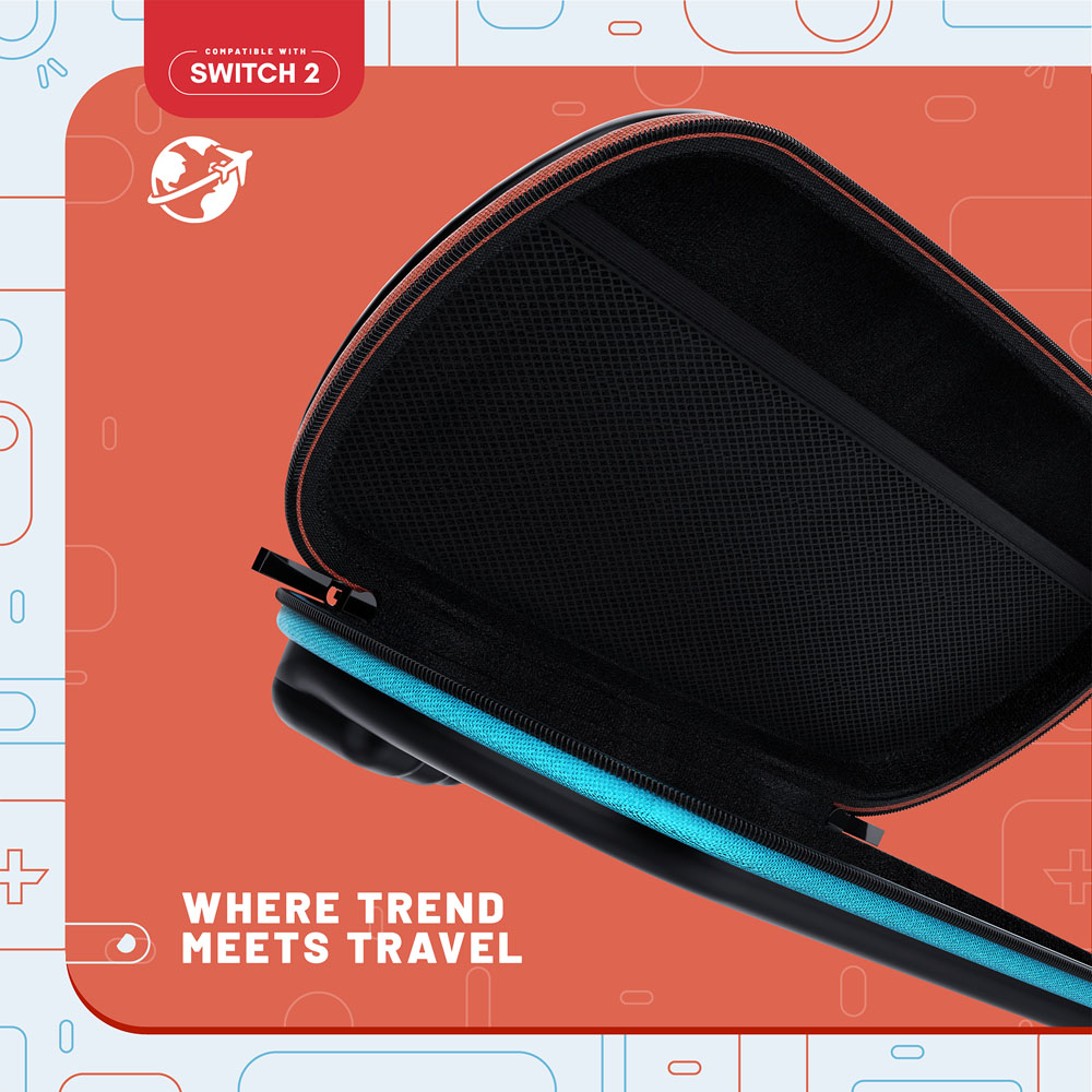 4Gamers - Travel Case for Nintendo Switch 2 - Red/Black - Packshot 5