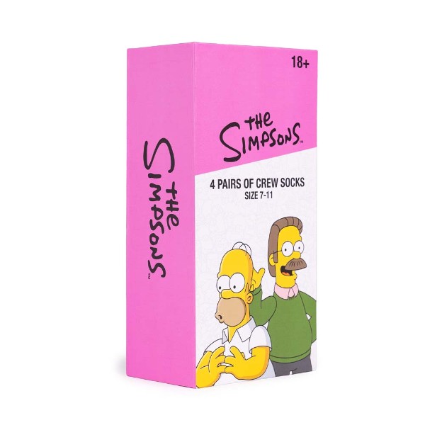 The Simpsons - Homer & Ned Flanders Crew Sock 4-Pack - Packshot 6
