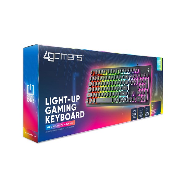 4Gamers Light Up Gaming Keyboard - Packshot 2