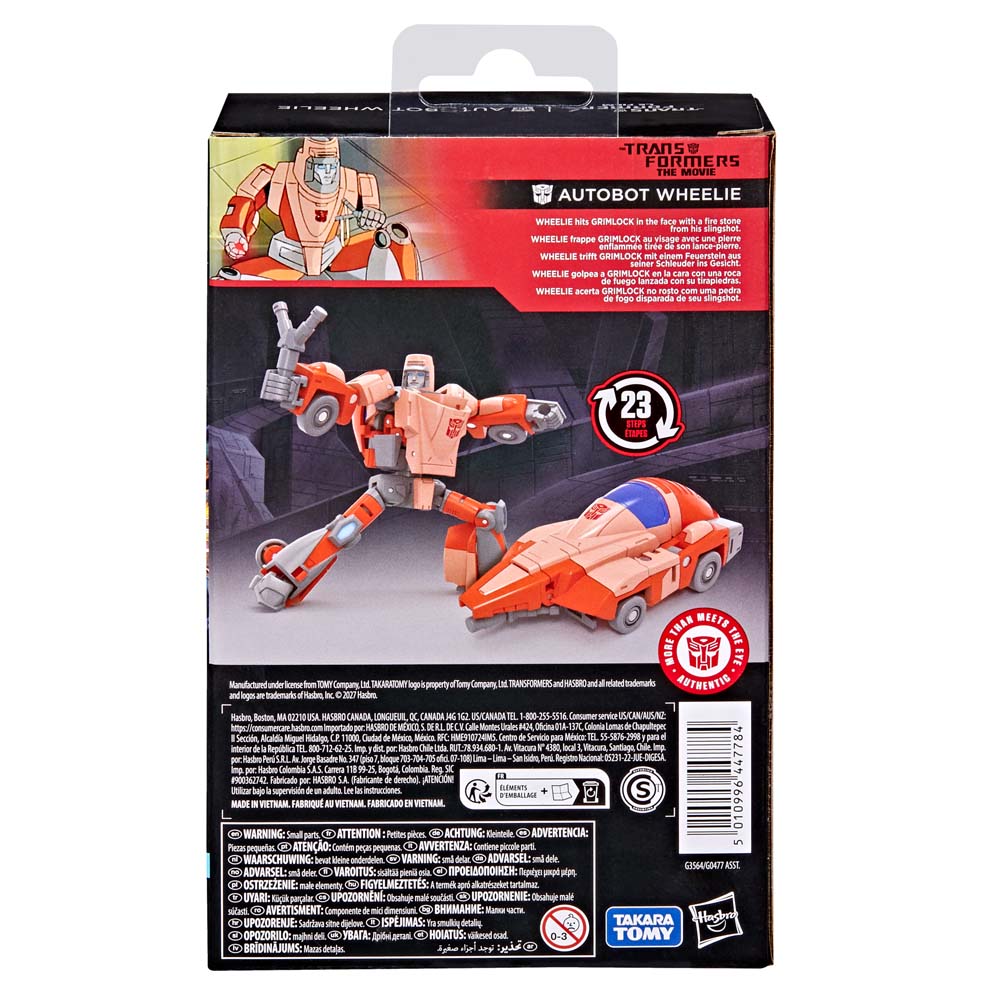 Transformers - Transformers: The Movie - Autobot Wheelie Deluxe Class Action Figure - Packshot 4