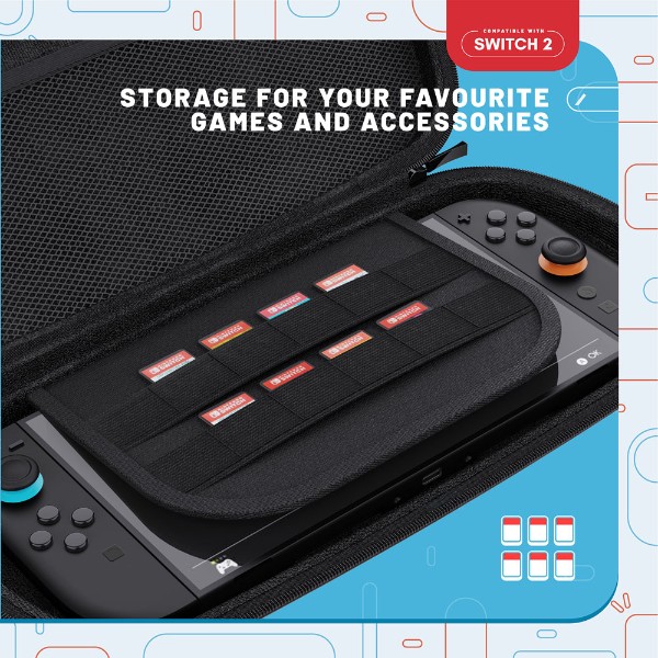 4Gamers - Travel Case for Nintendo Switch 2 - Red/Black - Packshot 4