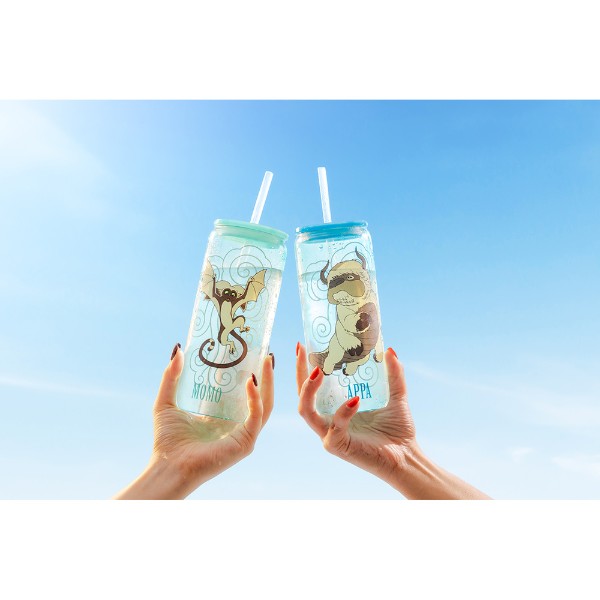 Avatar: The Last Airbender - Appa & Momo Glass Cup with Straw Twin Pack - Packshot 4