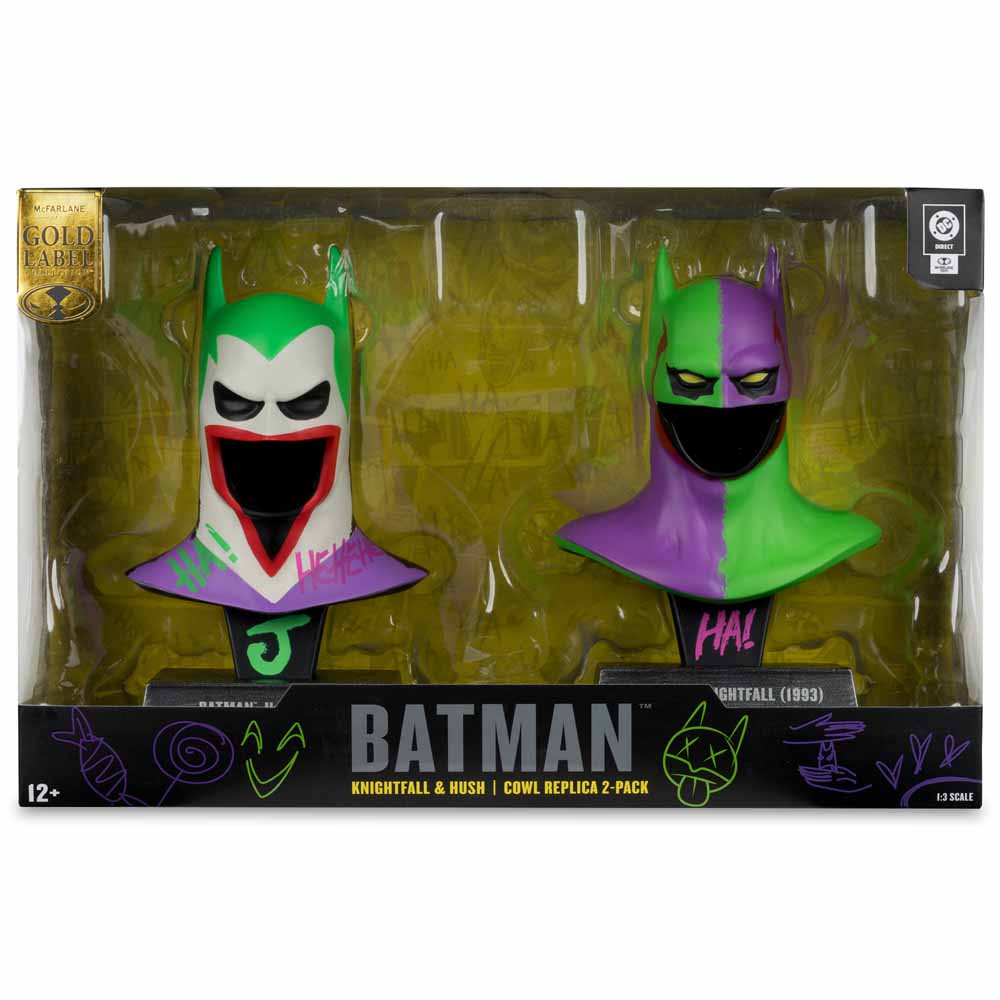 DC Comics – Batman – Knightfall & Hush (Jokerised) 2-Pack 1:3 Scale Cowl Replicas - Packshot 5