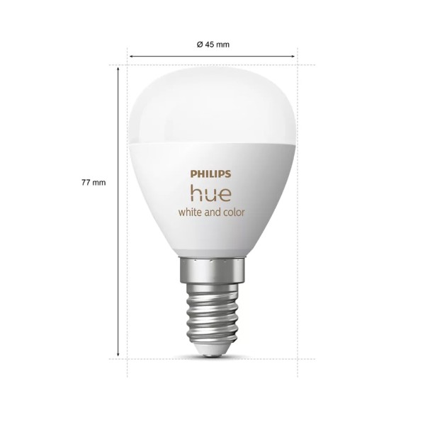 Philips - Hue Colour Luster E14 Smart Bulb - Packshot 3