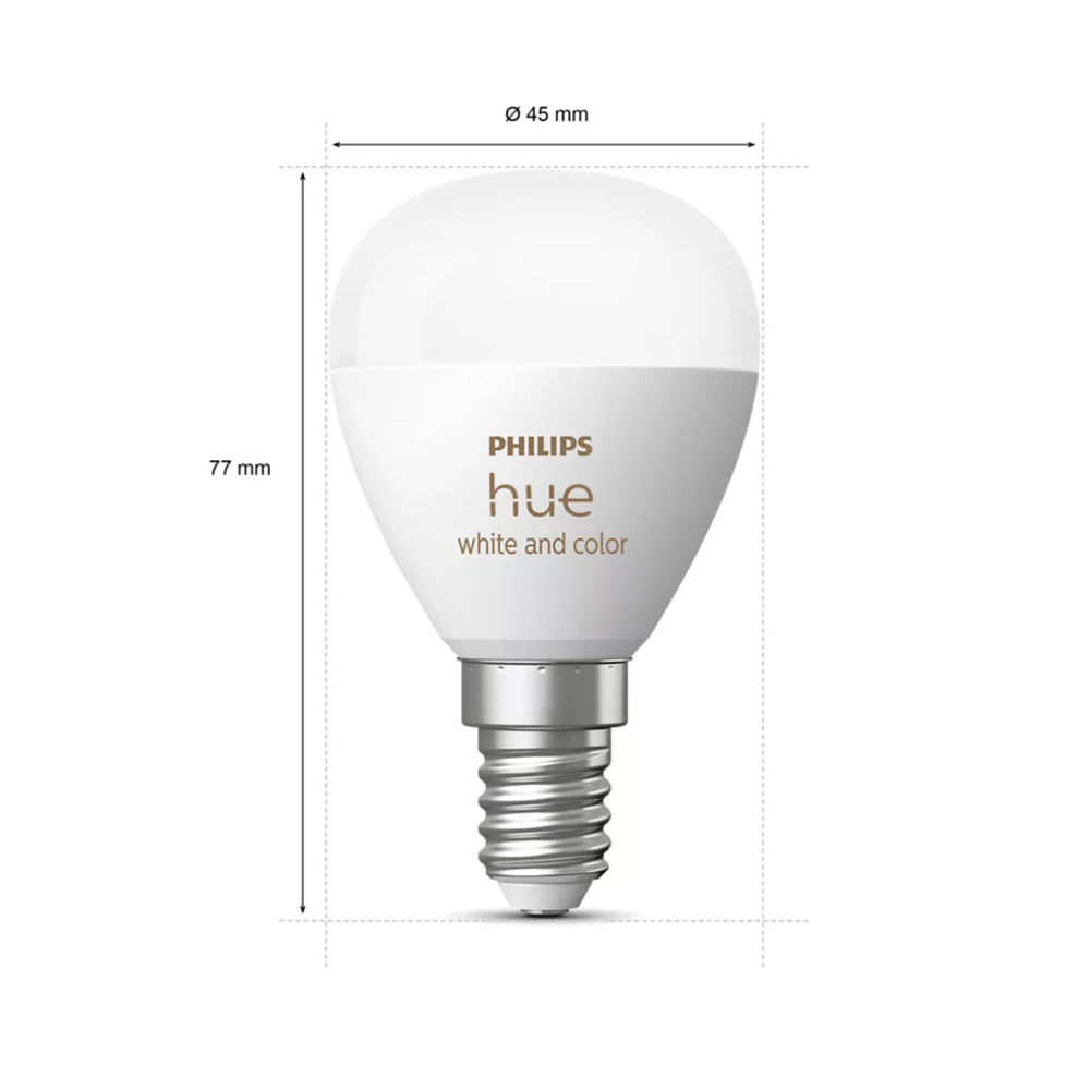 Philips - Hue Colour Luster E14 Smart Bulb - Packshot 3