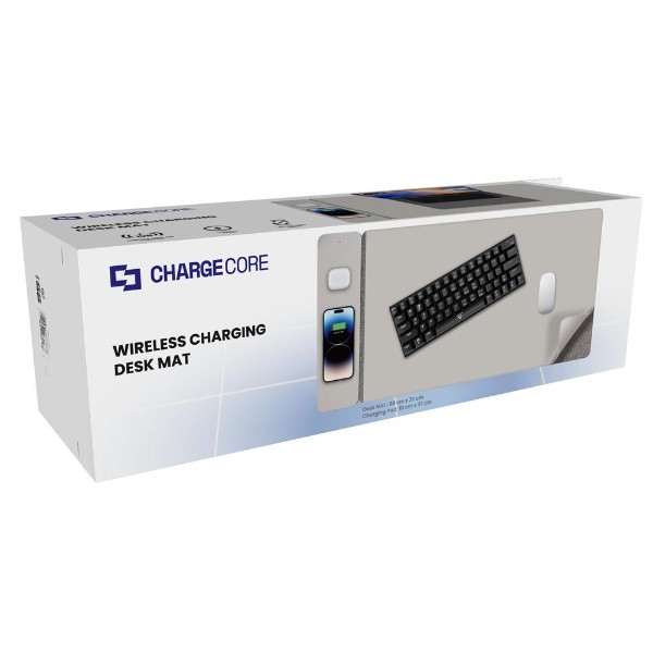 Laser Wireless Charging Desk Mat - Grey - Packshot 5