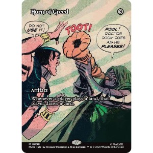 Magic: The Gathering - TCG - Marvel Universe Eternal-Legal - Horn of Greed (Borderless) Normal 98 - NM/M