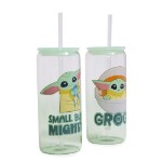 Star Wars - The Mandalorian - Grogu Glass Cup with Straw Twin Pack - Packshot 2