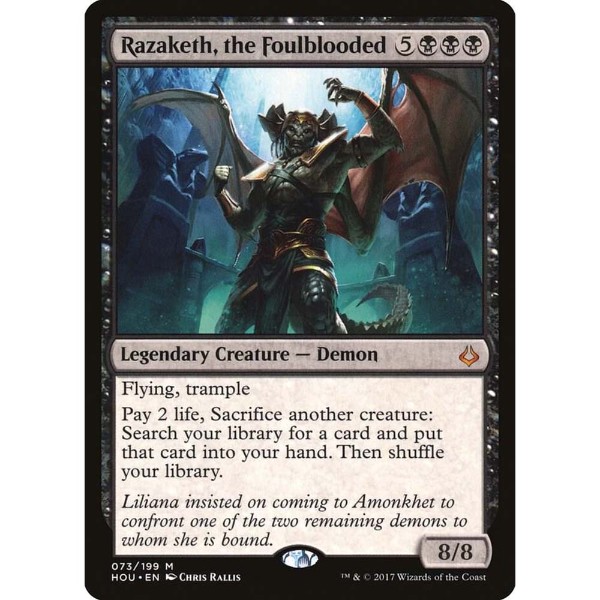 Magic: The Gathering - TCG - Hour of Devastation - Razaketh, the Foulblooded 73 Foil - Packshot 1