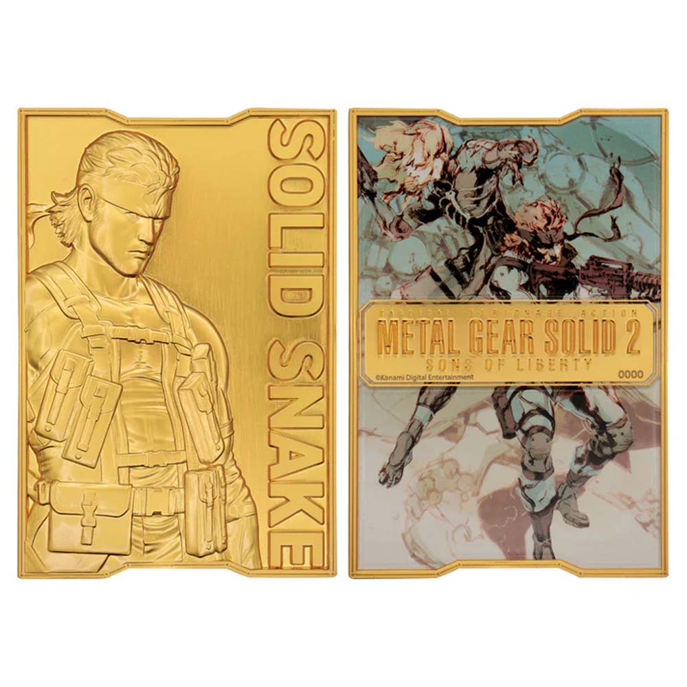 Metal Gear Solid 2 - 24k Gold Plated Snake Ingot - Packshot 2