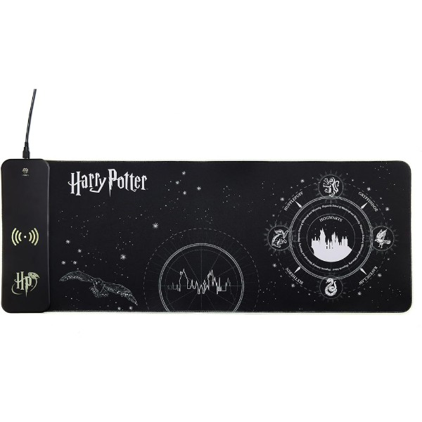 Harry Potter - Numskull Hogwarts XL RGB Gaming Mat with 15W Wireless Charger - Packshot 1