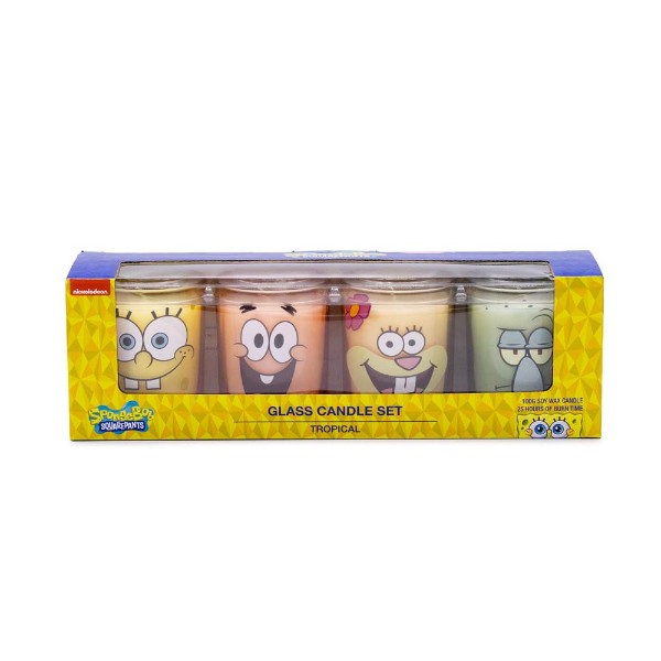 SpongeBob SquarePants - Bikini Bottom Gang Glass Candle Set 4-Pack - Packshot 2